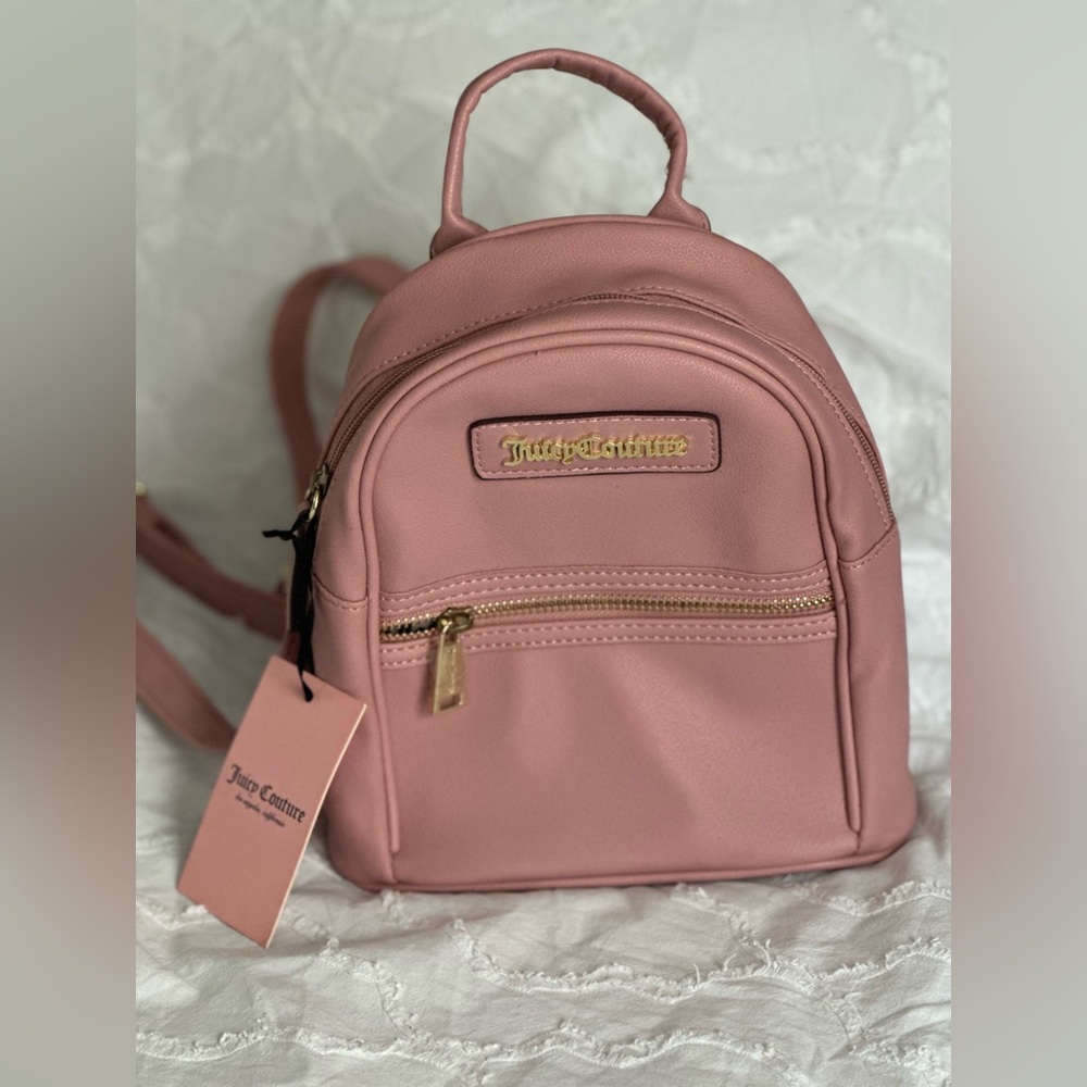 Juicy Couture Pink Backpack with Gold Hardware